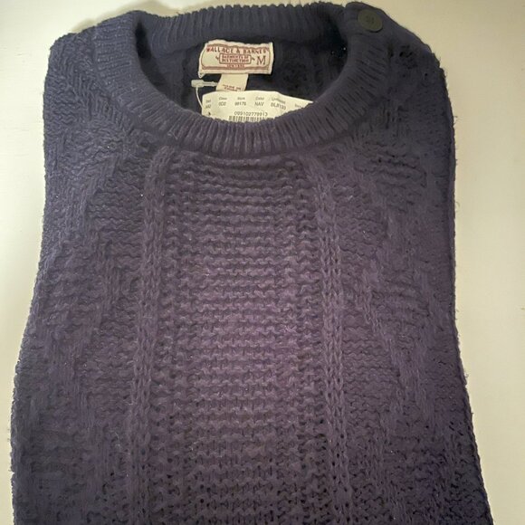 JCrew Wallace & Barnes cable-knit crewneck sweater in washed cotton SzM - Picture 5 of 6